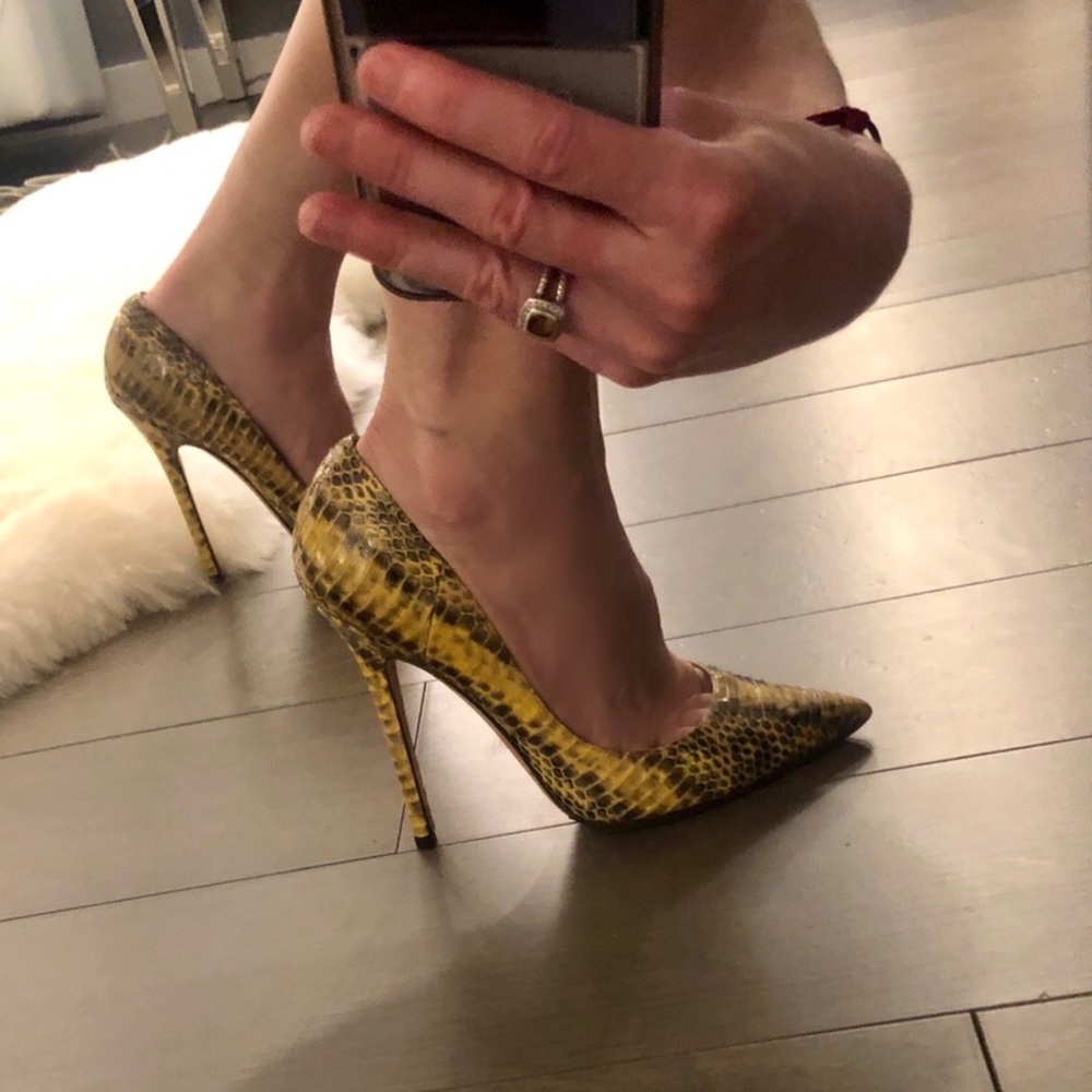 Jimmy Choo Anouk Python Leather Pumps - image 8